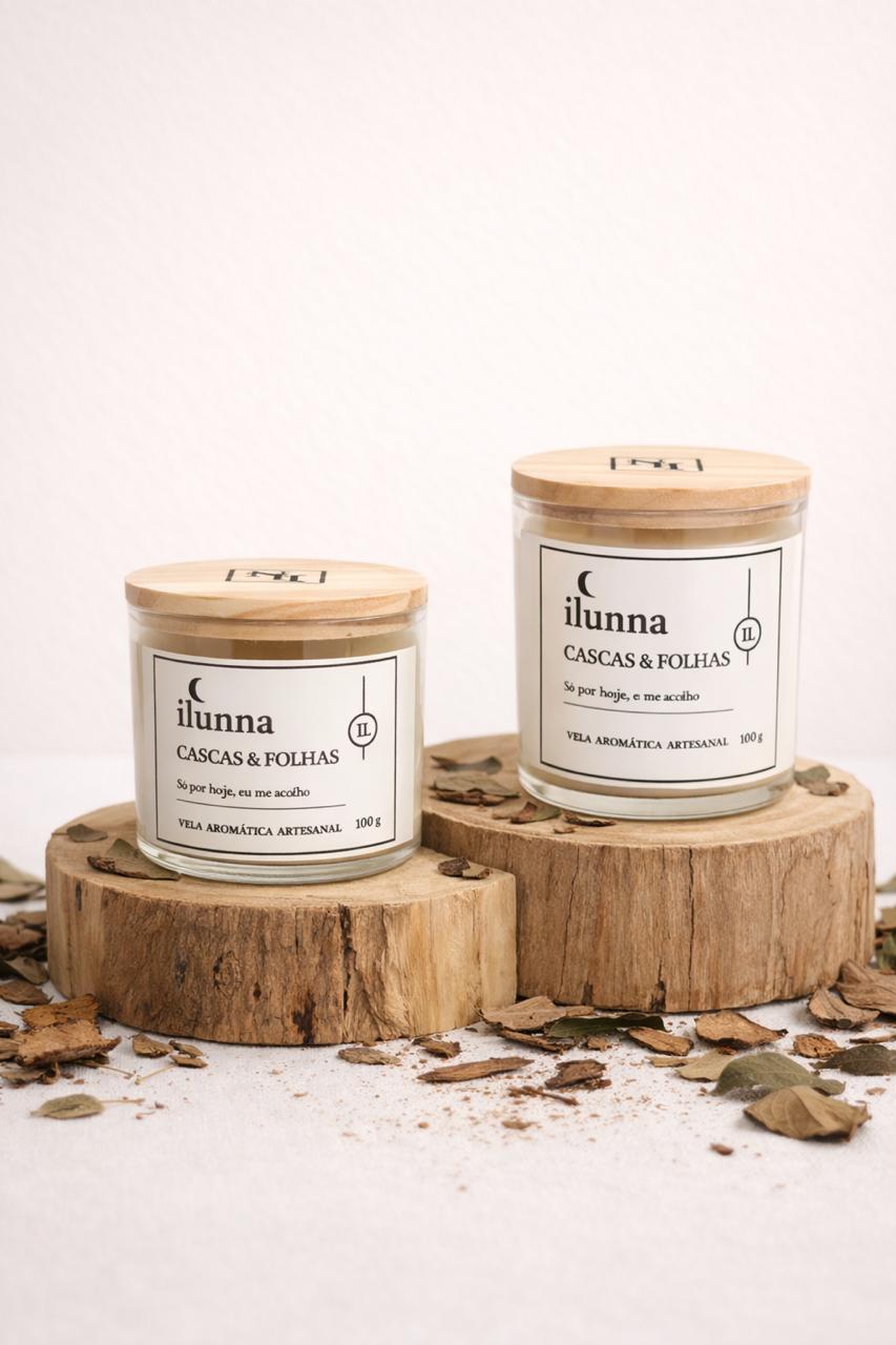 Vela aromática Cascas e folhas
